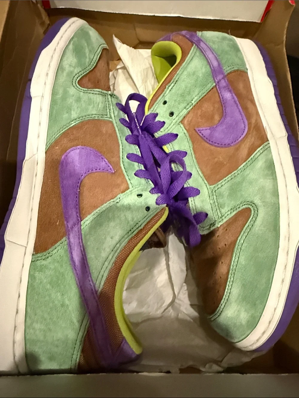 Nike Women’s Green, Purple & Brown Suede Sneakers